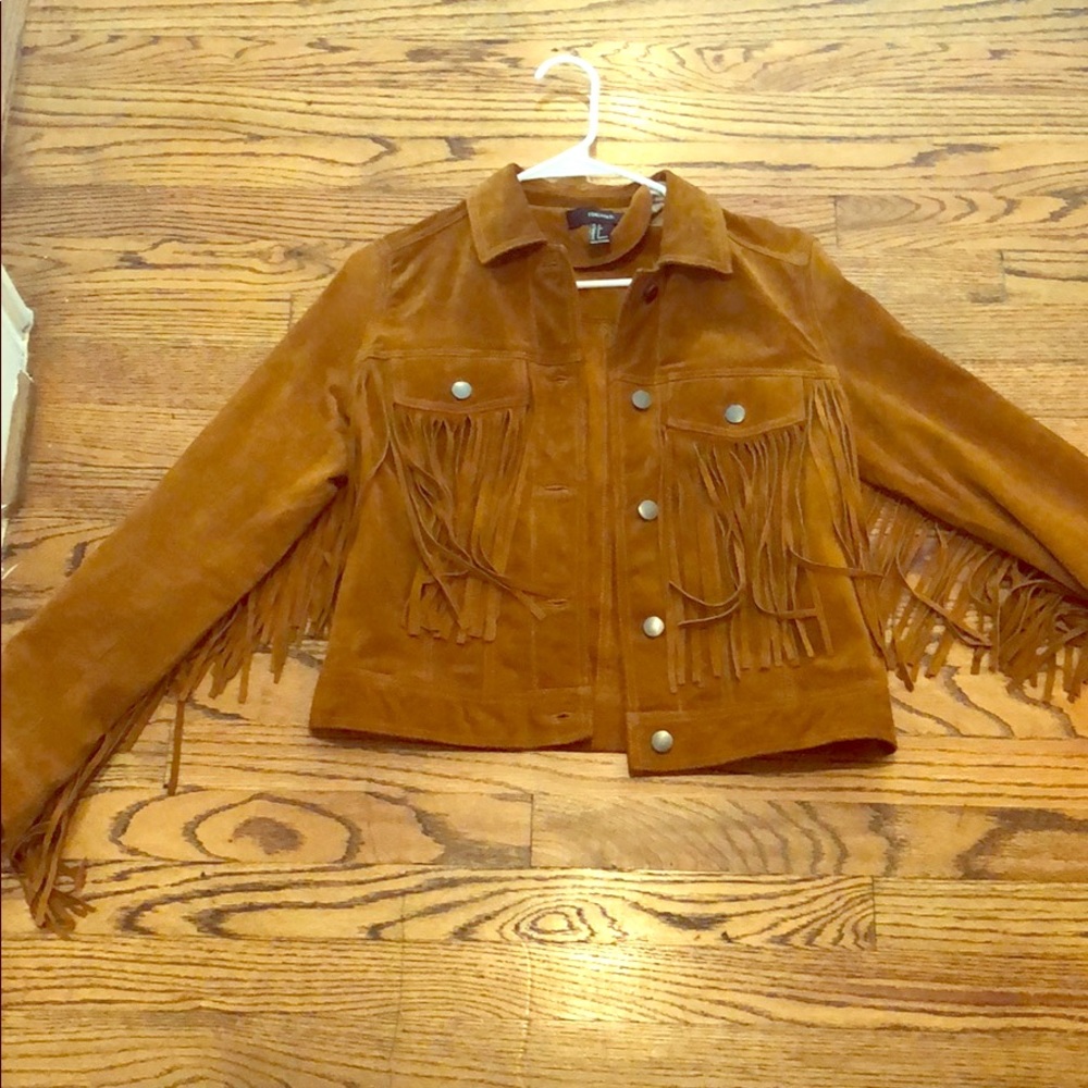 Suede Cow Girl jacket with fringe